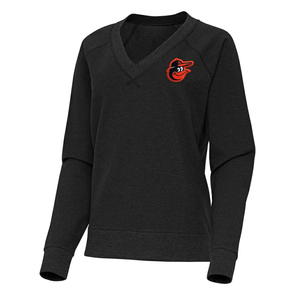 Baltimore Orioles Antigua Women's Varsity Tri-Blend V-Neck Long Sleeve T-Shirt | MLB Shop