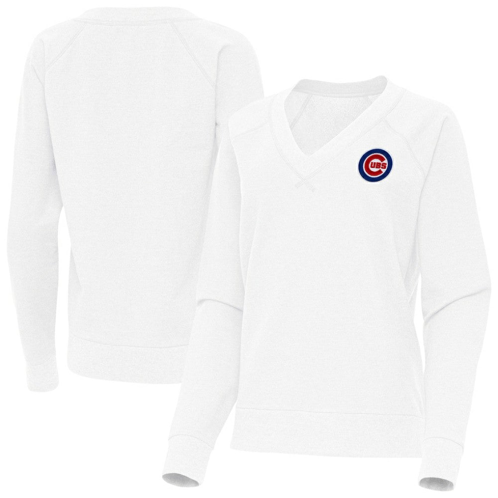 Chicago Cubs Antigua Women's Varsity Tri-Blend V-Neck Long Sleeve T-Shirt | MLB For sale