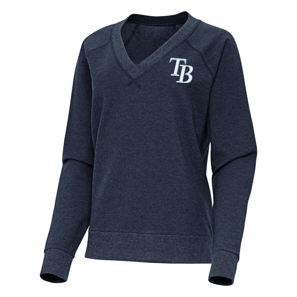 Tampa Bay Rays Antigua Women's Varsity Tri-Blend V-Neck Long Sleeve T-Shirt | MLB Shop