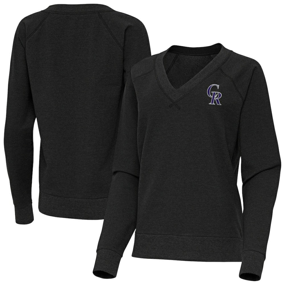 Colorado Rockies Antigua Women's Varsity Tri-Blend V-Neck Long Sleeve T-Shirt | MLB Online