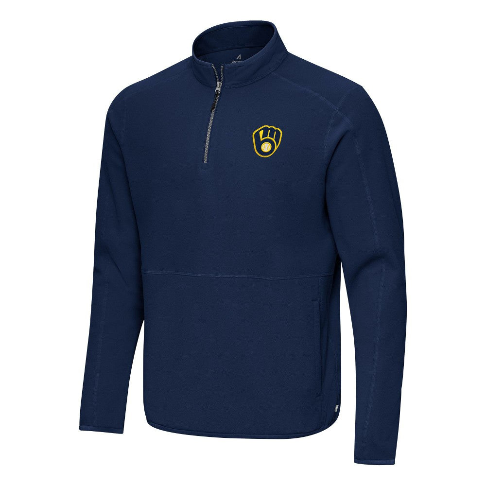 Milwaukee Brewers Antigua Step Up Quarter-Zip Pullover | MLB On Sale