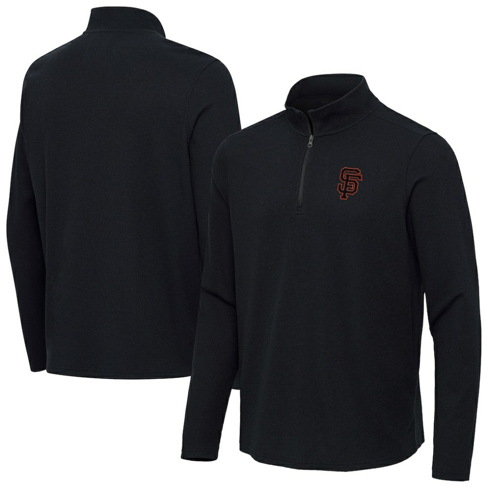 San Francisco Giants Antigua Sync Tri-Blend Quarter-Zip Pullover | MLB Outlet