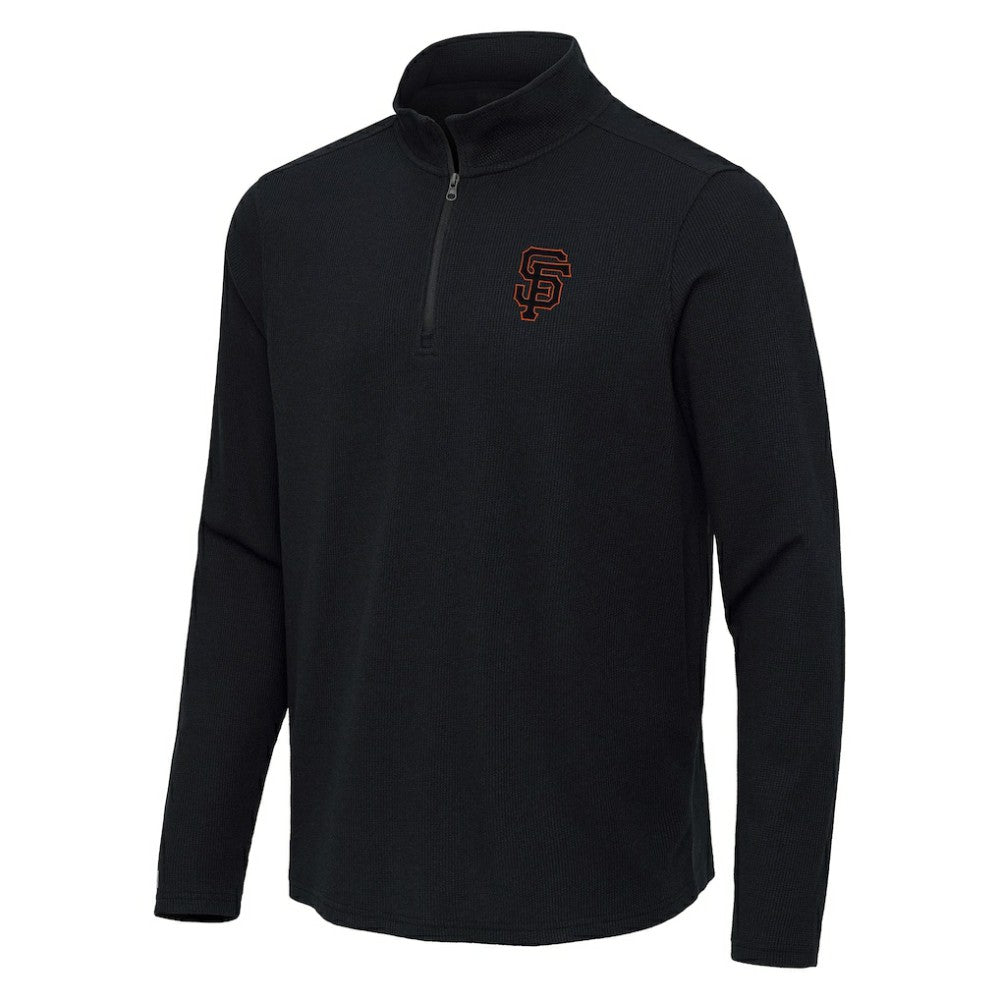 San Francisco Giants Antigua Sync Tri-Blend Quarter-Zip Pullover | MLB Outlet