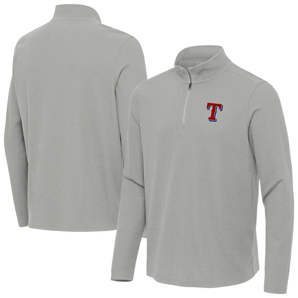 Texas Rangers Antigua Sync Tri-Blend Quarter-Zip Pullover | MLB US