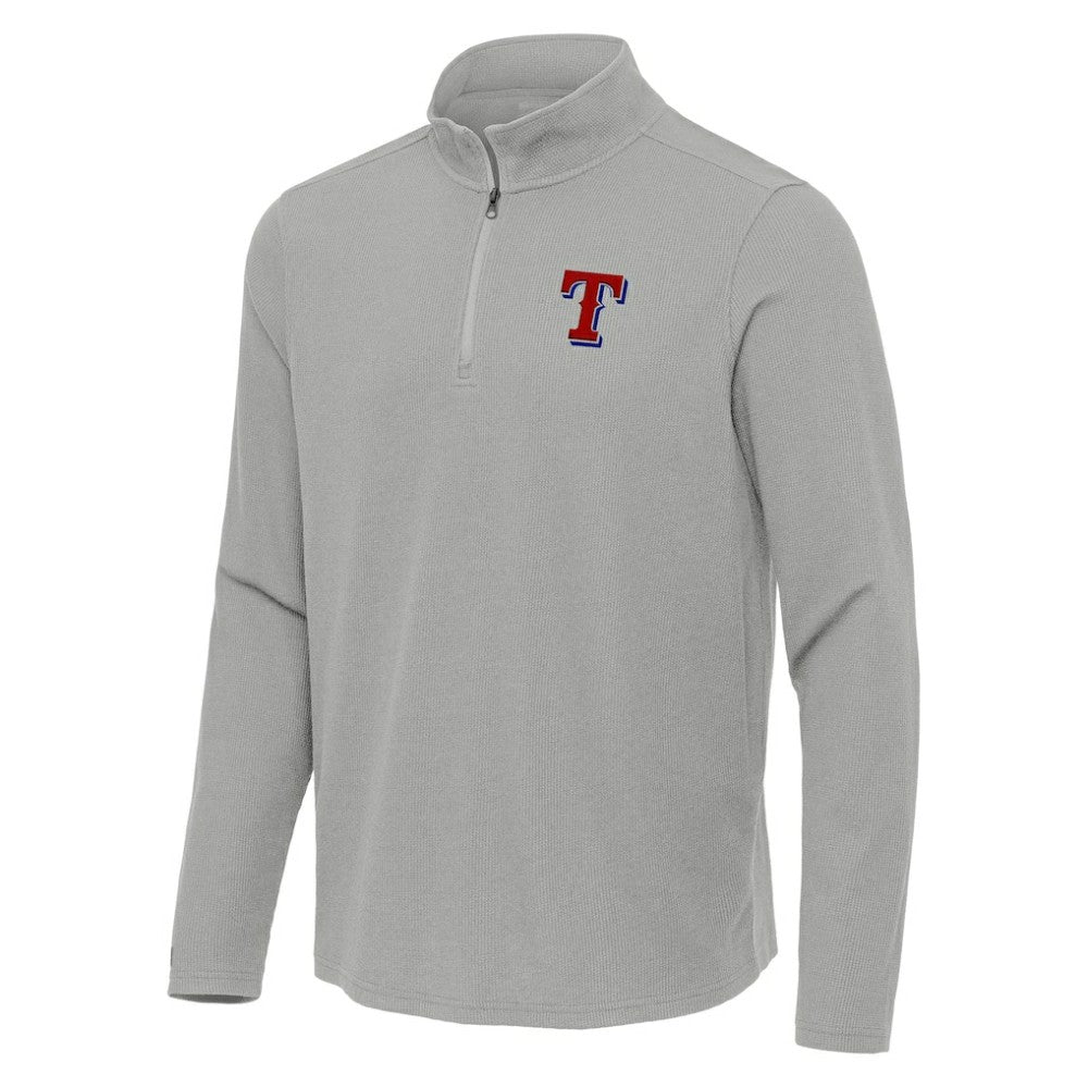 Texas Rangers Antigua Sync Tri-Blend Quarter-Zip Pullover | MLB US