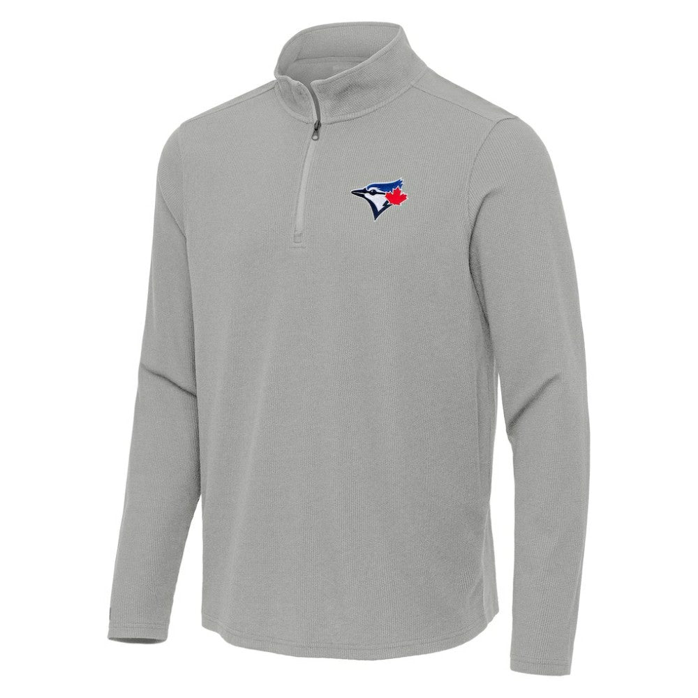 Toronto Blue Jays Antigua Sync Tri-Blend Quarter-Zip Pullover | MLB Online