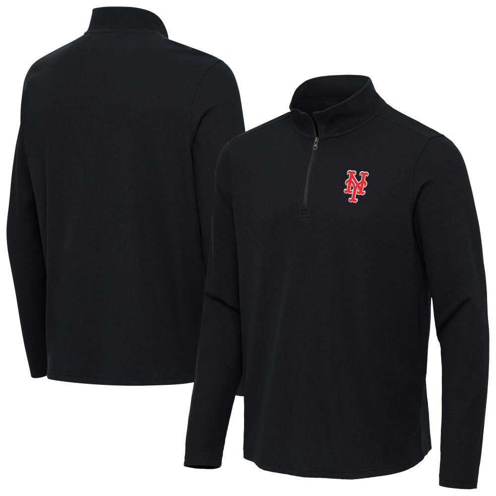 New York Mets Antigua Sync Tri-Blend Quarter-Zip Pullover | MLB US