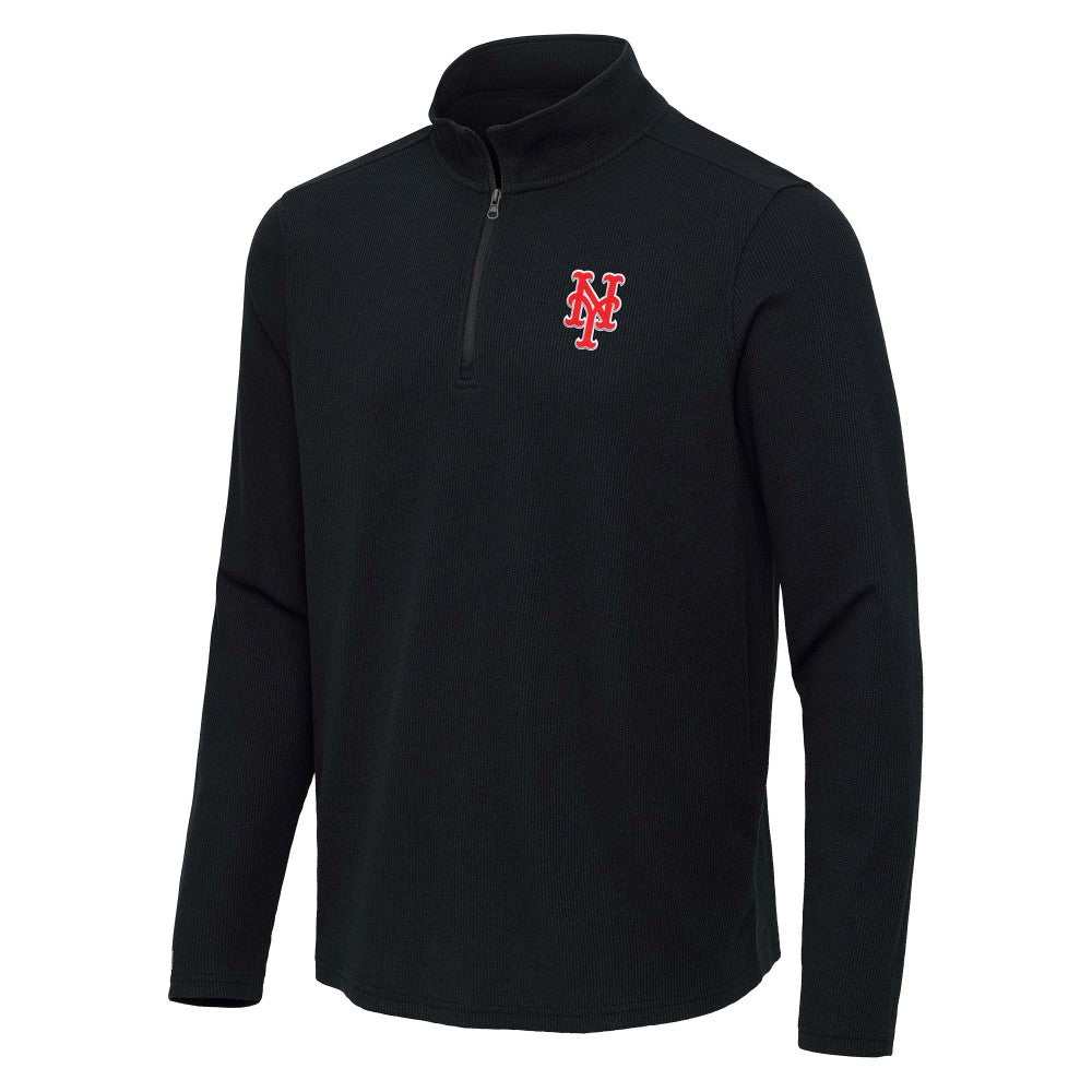 New York Mets Antigua Sync Tri-Blend Quarter-Zip Pullover | MLB US