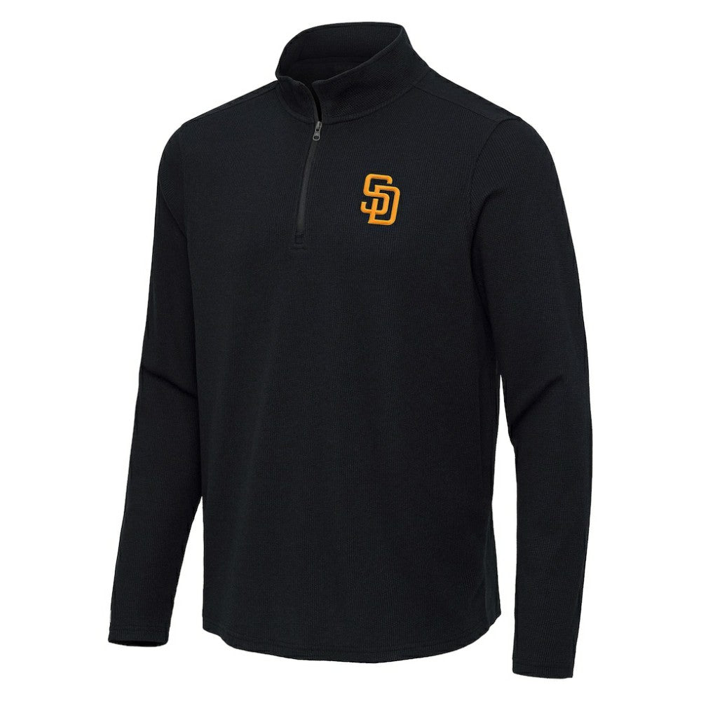 San Diego Padres Antigua Sync Tri-Blend Quarter-Zip Pullover | MLB Outlet
