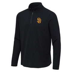 San Diego Padres Antigua Sync Tri-Blend Quarter-Zip Pullover | MLB Outlet