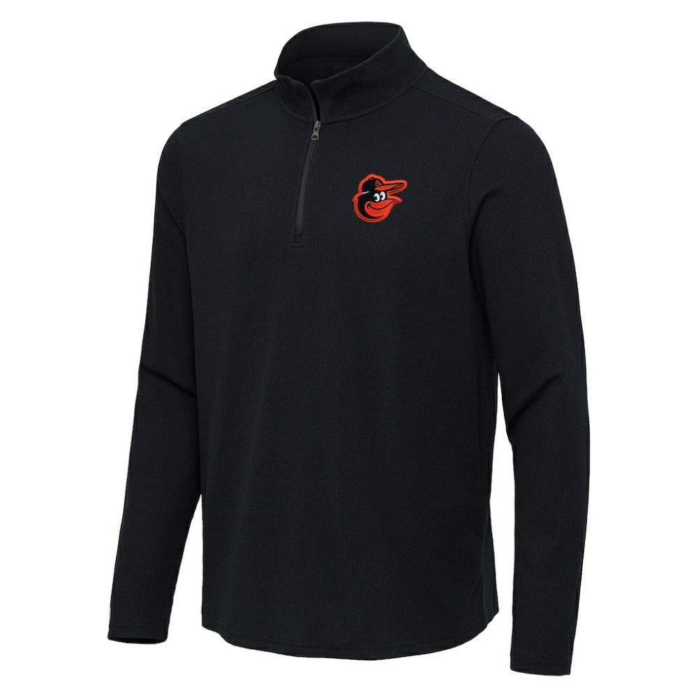 Baltimore Orioles Antigua Sync Tri-Blend Quarter-Zip Pullover | MLB Online
