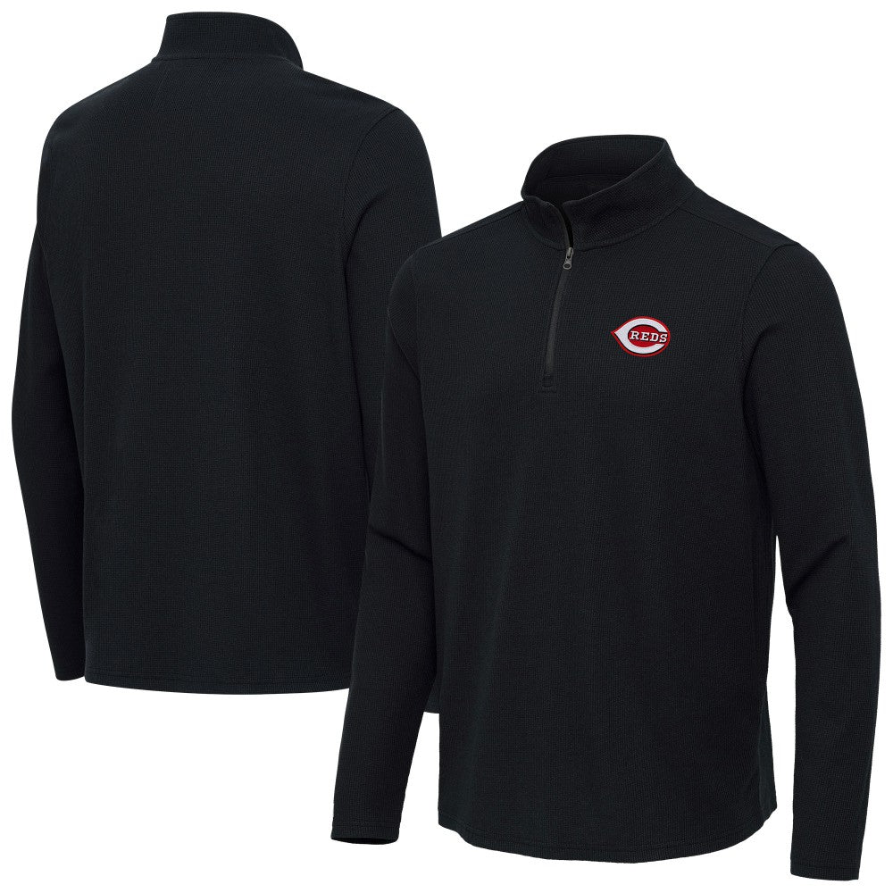 Cincinnati Reds Antigua Sync Tri-Blend Quarter-Zip Pullover | MLB Online