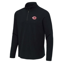 Cincinnati Reds Antigua Sync Tri-Blend Quarter-Zip Pullover | MLB Online