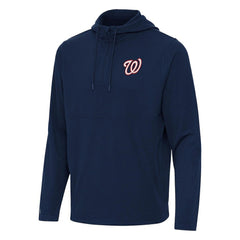Washington Nationals Antigua Connected Quarter-Zip Pullover Hoodie | MLB On Sale