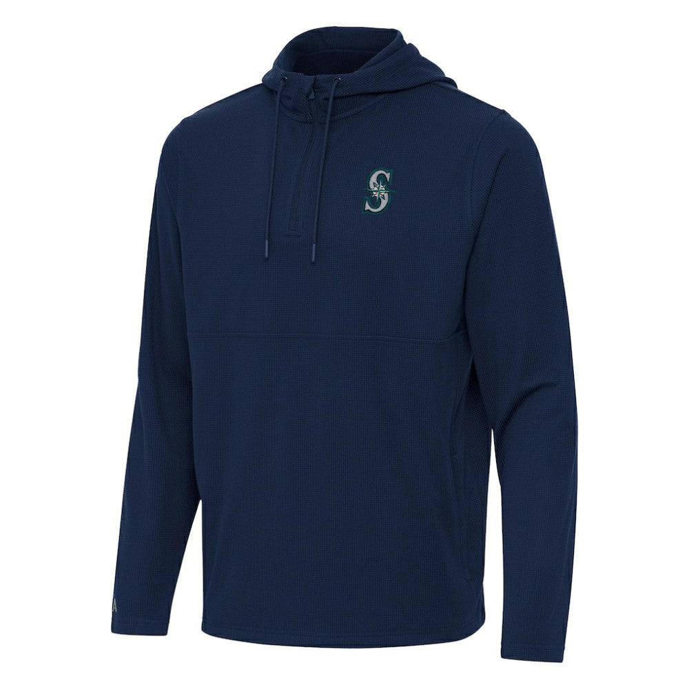 Seattle Mariners Antigua Connected Quarter-Zip Pullover Hoodie | MLB Online