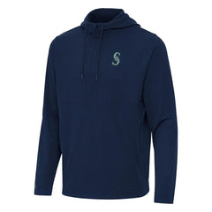 Seattle Mariners Antigua Connected Quarter-Zip Pullover Hoodie | MLB Online