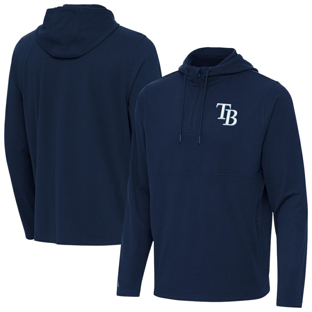 Tampa Bay Rays Antigua Connected Quarter-Zip Pullover Hoodie | MLB Discount
