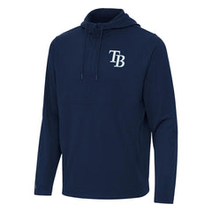 Tampa Bay Rays Antigua Connected Quarter-Zip Pullover Hoodie | MLB Discount