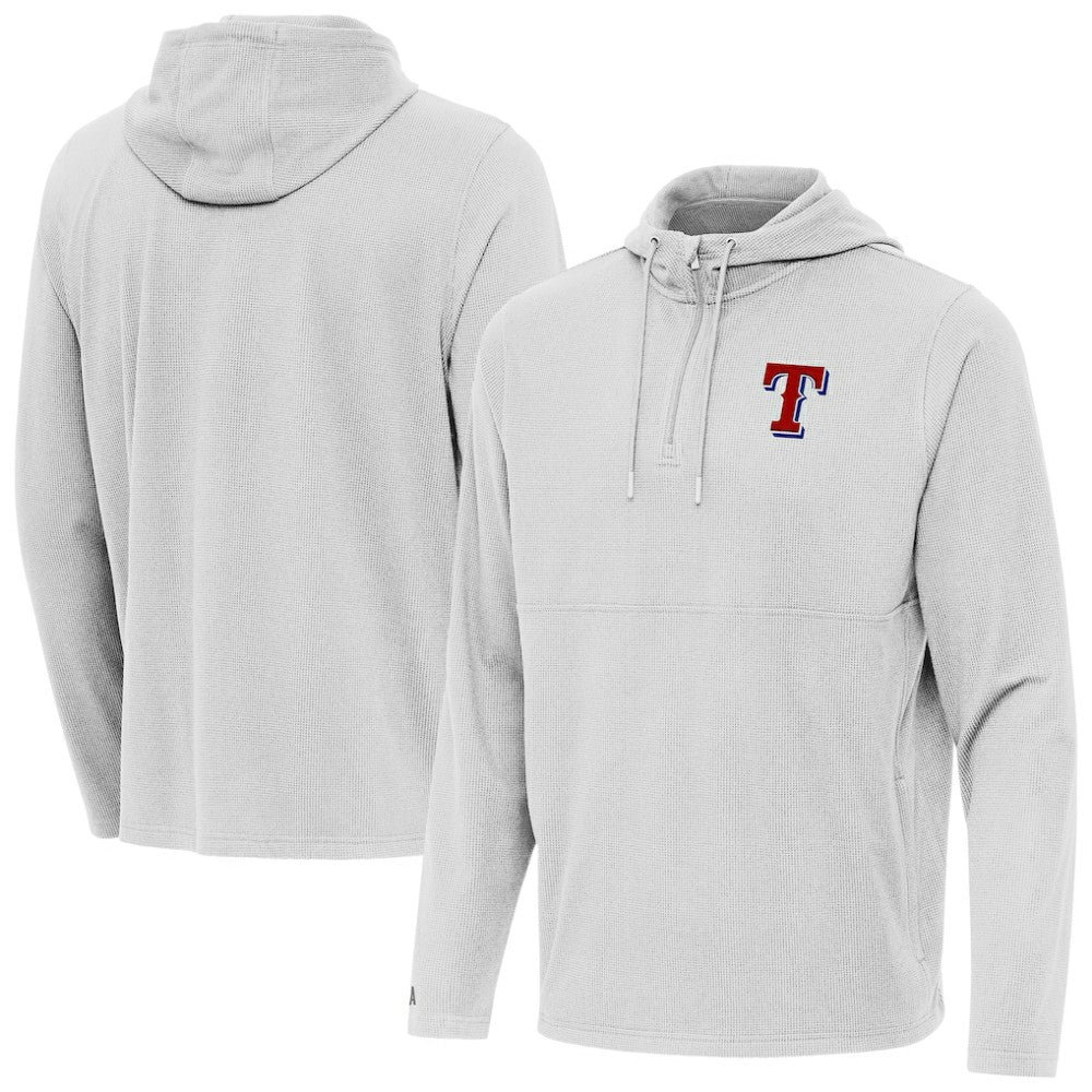 Texas Rangers Antigua Connected Quarter-Zip Pullover Hoodie | MLB Sale