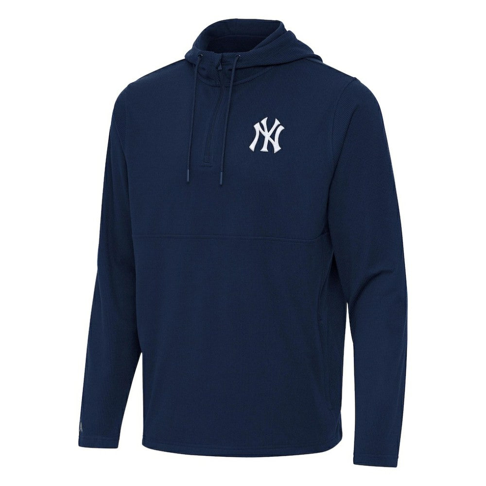 New York Yankees Antigua Connected Quarter-Zip Pullover Hoodie | MLB On Sale