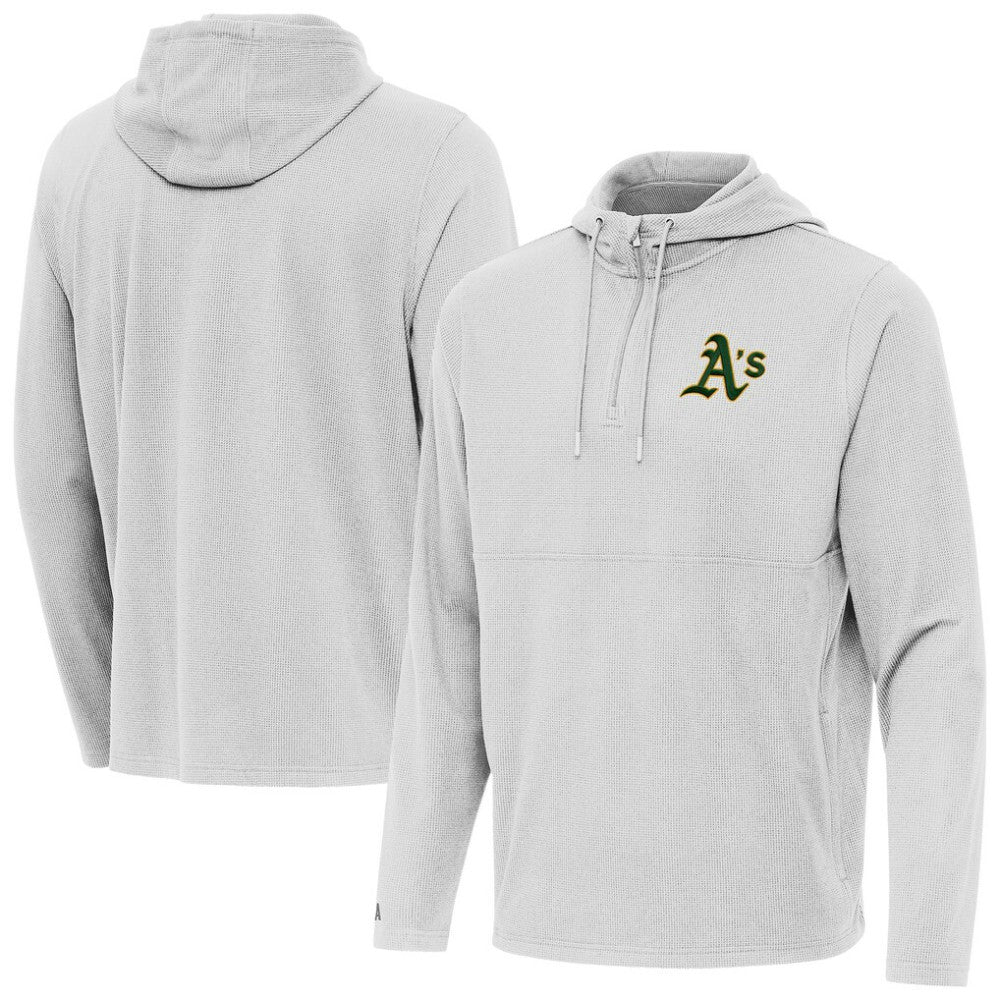 Athletics Antigua Connected Quarter-Zip Pullover Hoodie | MLB Shop