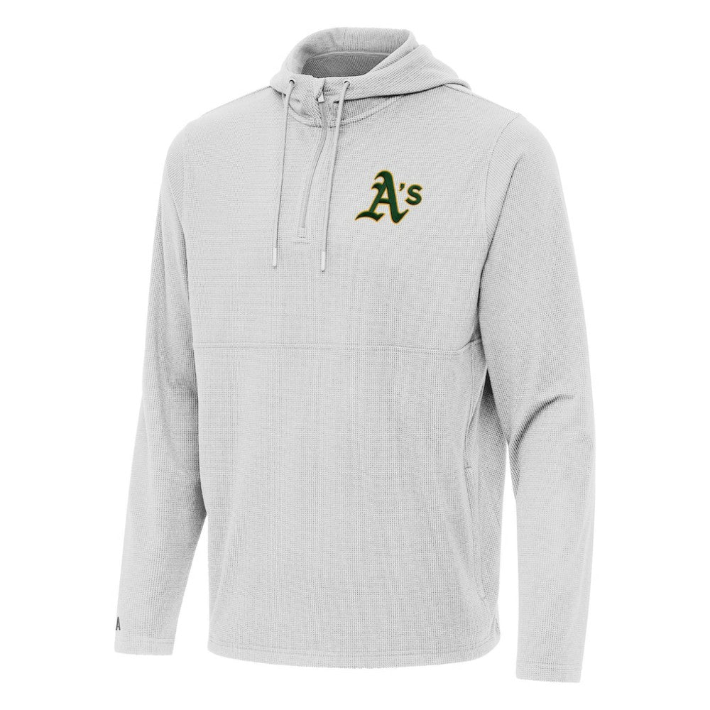 Athletics Antigua Connected Quarter-Zip Pullover Hoodie | MLB Shop