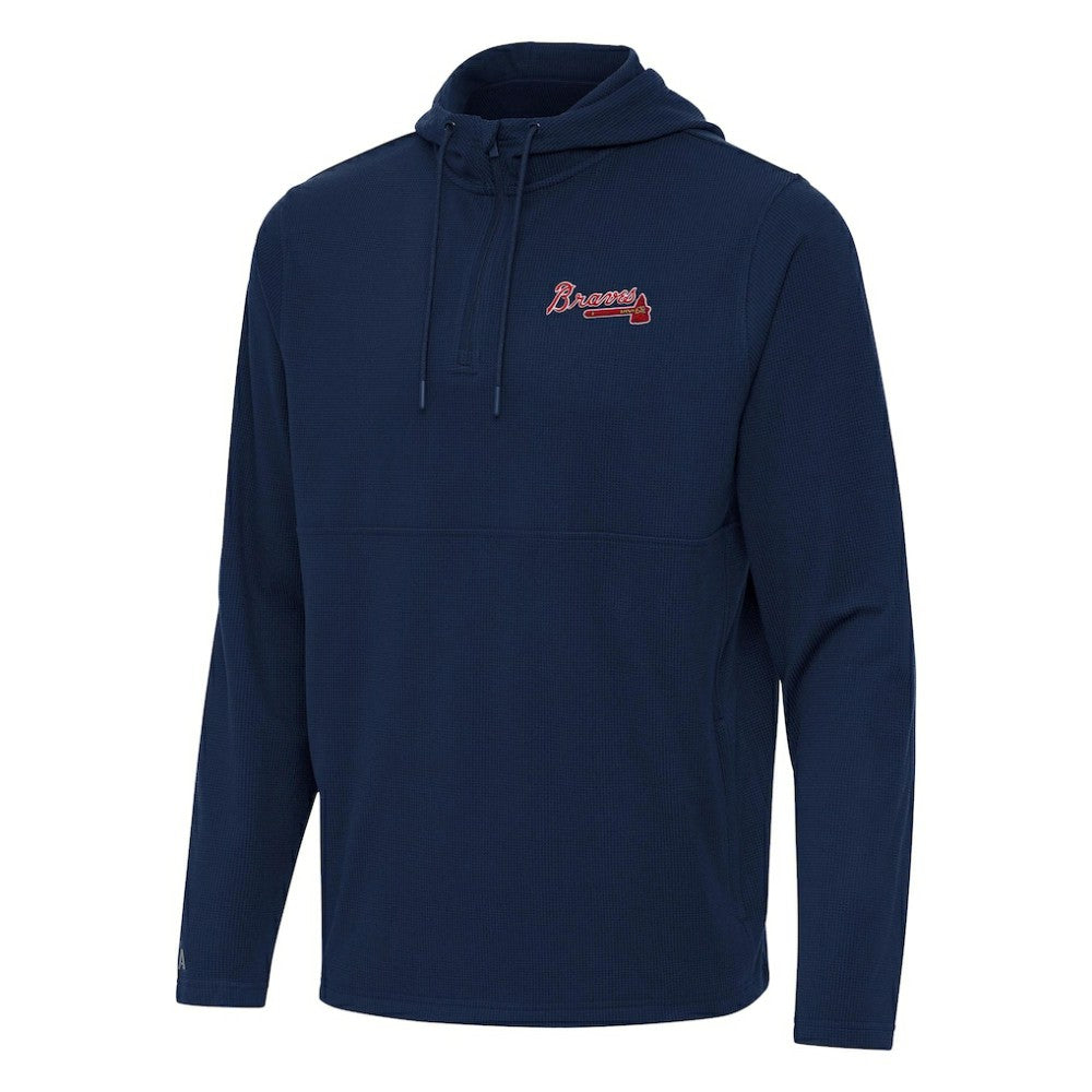 Atlanta Braves Antigua Connected Quarter-Zip Pullover Hoodie | MLB US