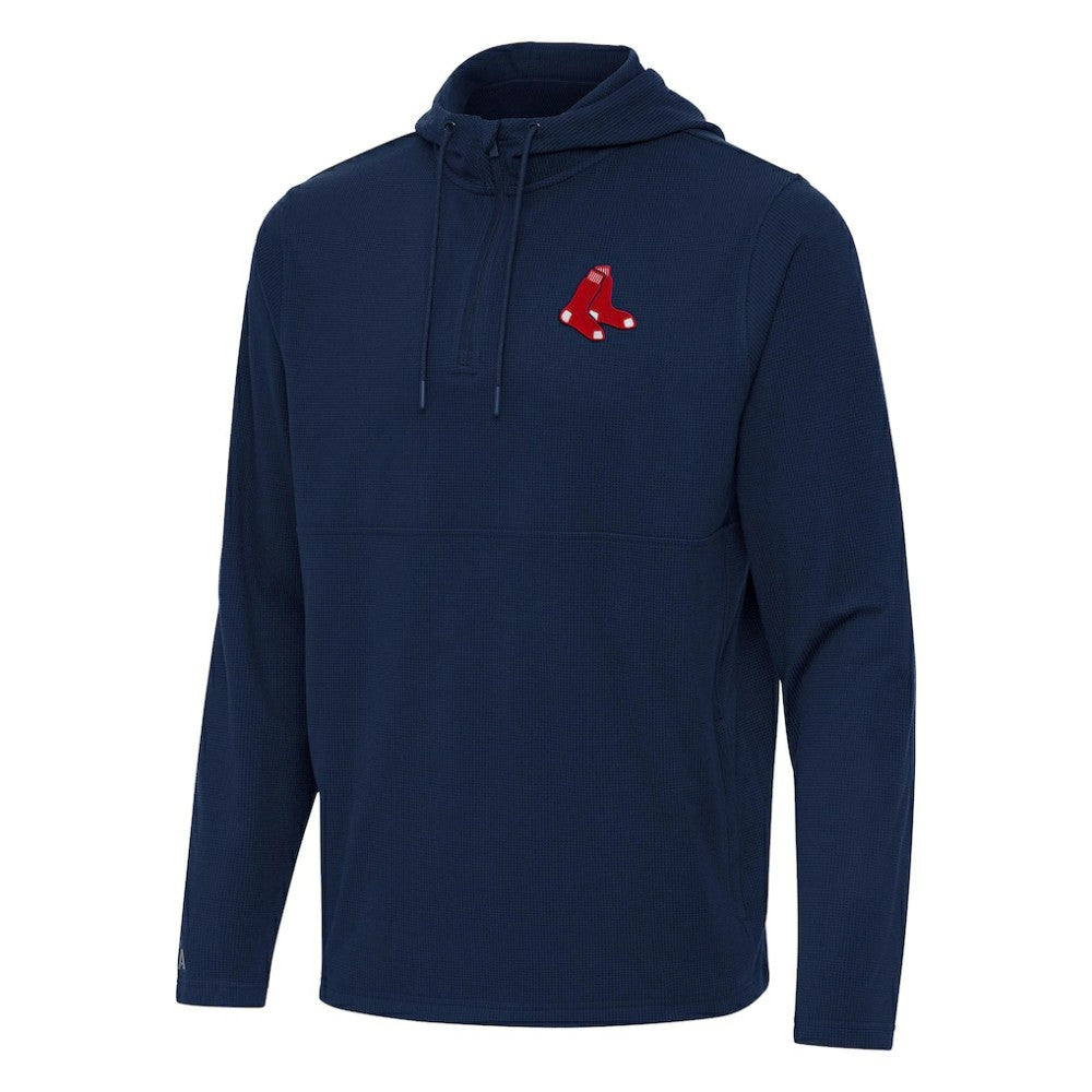 Boston Red Sox Antigua Connected Quarter-Zip Pullover Hoodie | MLB New