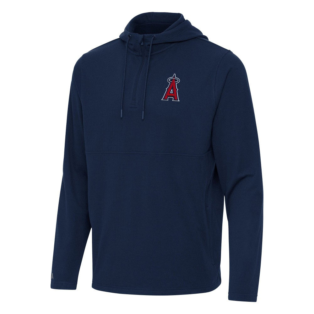 Los Angeles Angels Antigua Connected Quarter-Zip Pullover Hoodie | MLB Discount