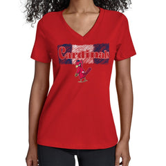 St. Louis Cardinals Starter Women's Team Color Shading V-Neck T-Shirt | MLB For sale