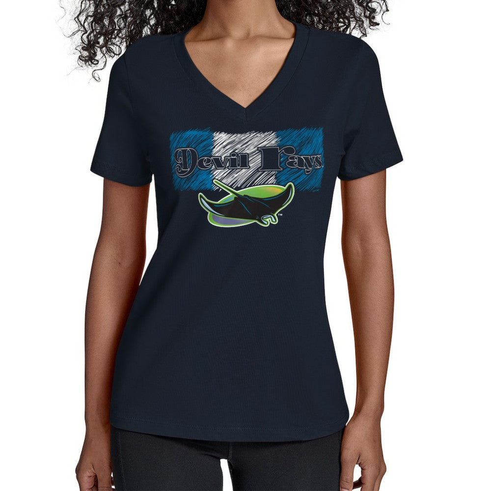 Tampa Bay Rays Starter Women's Team Color Shading V-Neck T-Shirt | MLB Online