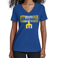 Seattle Mariners Starter Women's Team Color Shading V-Neck T-Shirt | MLB US
