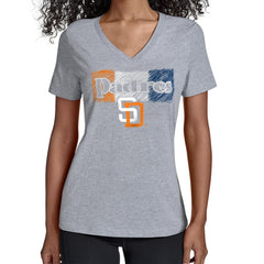 San Diego Padres Starter Women's Team Color Shading V-Neck T-Shirt | MLB Sale