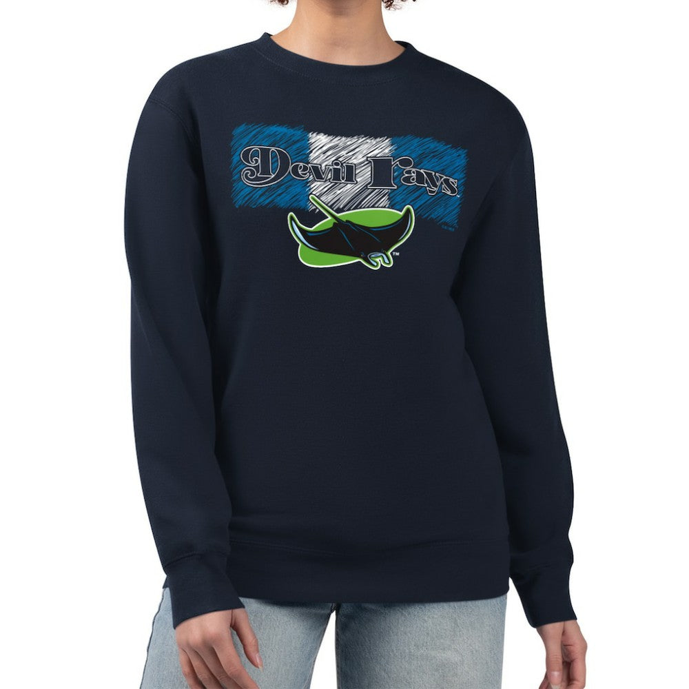 Tampa Bay Rays Starter Women's Team Color Shading Fleece Pullover Sweatshirt | MLB Near me