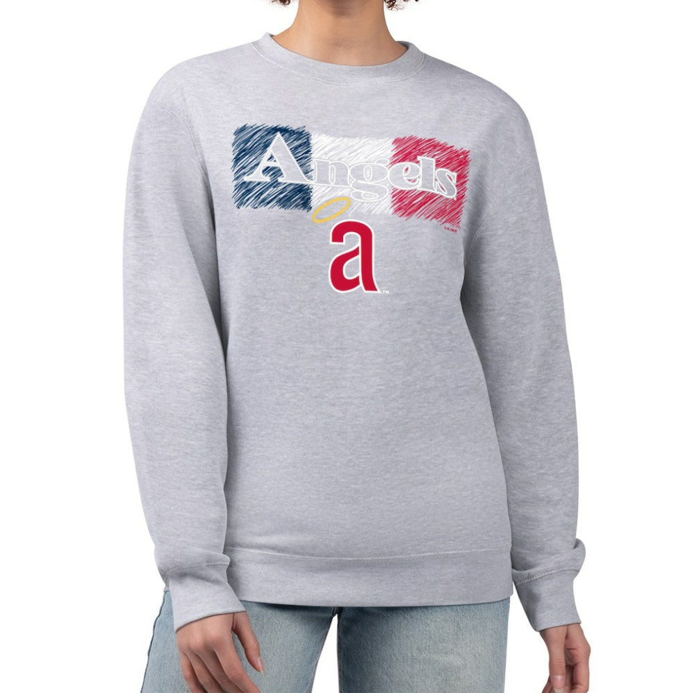 Los Angeles Angels Starter Women's Team Color Shading Fleece Pullover Sweatshirt | MLB Near me