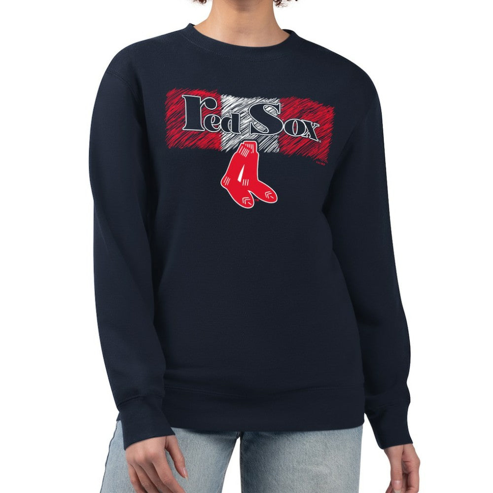 Boston Red Sox Starter Women's Team Color Shading Fleece Pullover Sweatshirt | MLB For sale