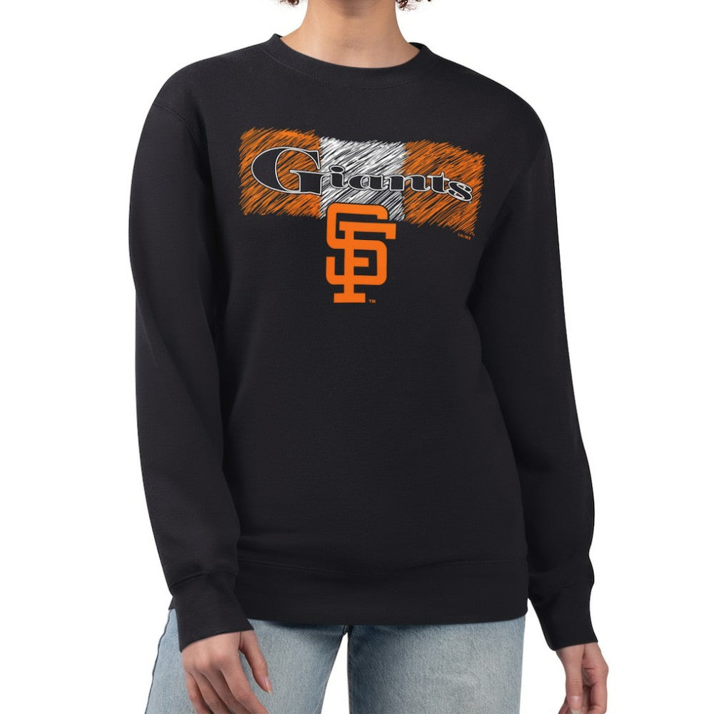 San Francisco Giants Starter Women's Team Color Shading Fleece Pullover Sweatshirt | MLB New