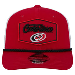 Carolina Hurricanes New Era Team Patch Basic 9SEVENTY Adjustable Trucker Hat Sale
