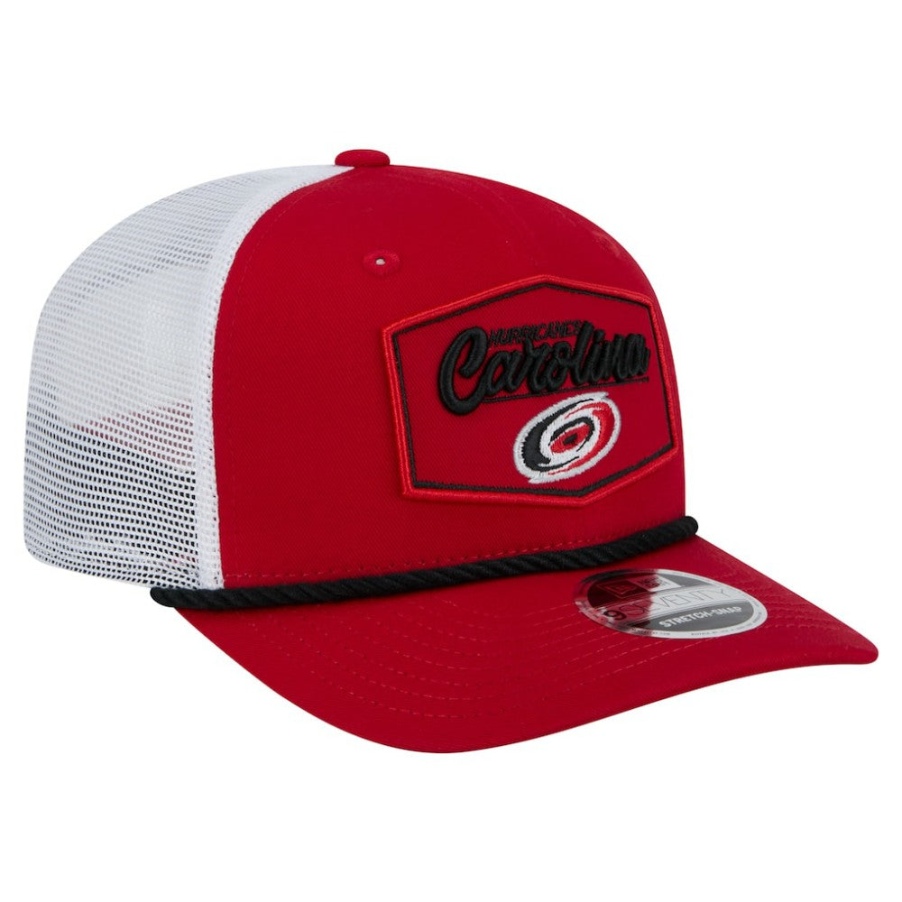 Carolina Hurricanes New Era Team Patch Basic 9SEVENTY Adjustable Trucker Hat Sale