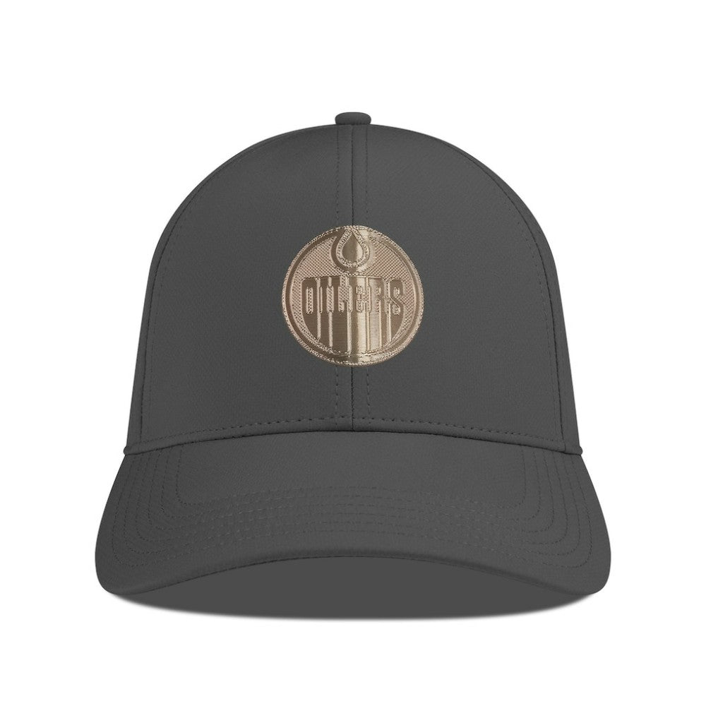 Edmonton Oilers Levelwear Ascend Copper Insignia Vented Adjustable Hat For Sale