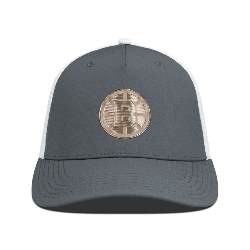 Boston Bruins Levelwear Signal Copper Insignia Trucker Adjustable Hat Discount