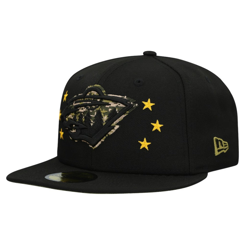 Minnesota Wild New Era Military Appreciation Digital Camo Stars 59FIFTY Fitted Hat For Sale