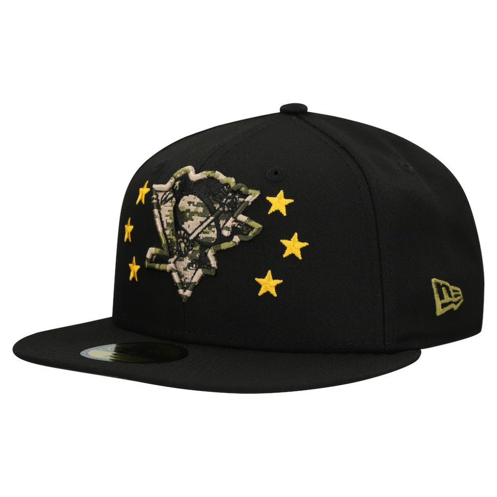Pittsburgh Penguins New Era Military Appreciation Digital Camo Stars 59FIFTY Fitted Hat On Sale