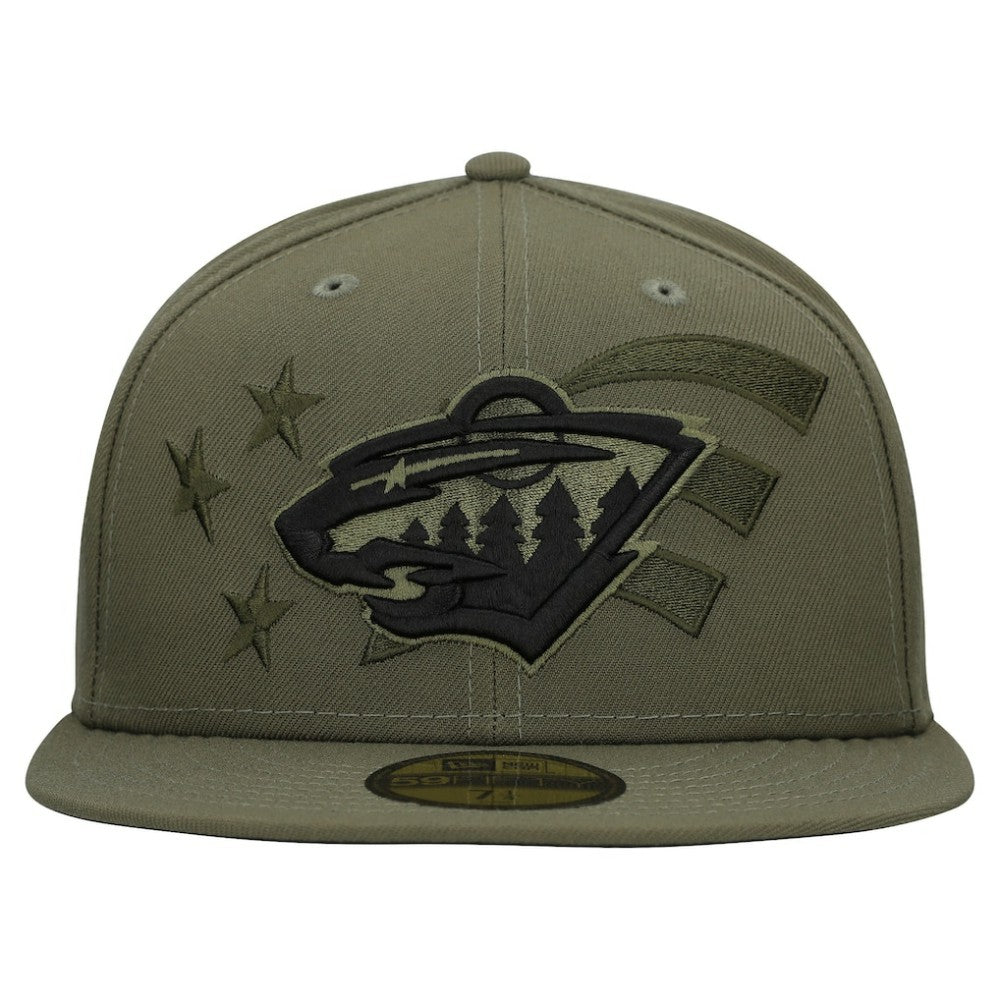 Minnesota Wild New Era Military Appreciation Flag 59FIFTY Fitted Hat Discount