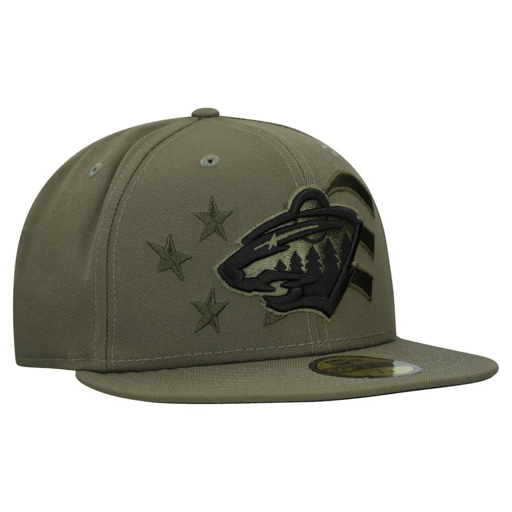 Minnesota Wild New Era Military Appreciation Flag 59FIFTY Fitted Hat Discount