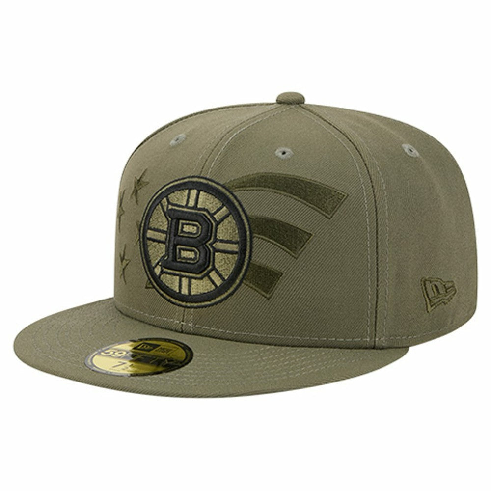Boston Bruins New Era Military Appreciation Flag 59FIFTY Fitted Hat Outlet