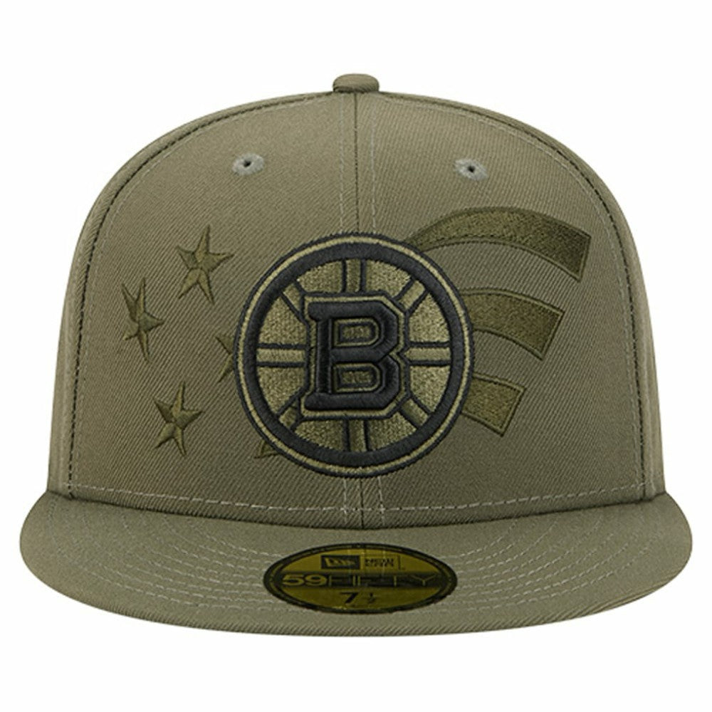 Boston Bruins New Era Military Appreciation Flag 59FIFTY Fitted Hat Outlet