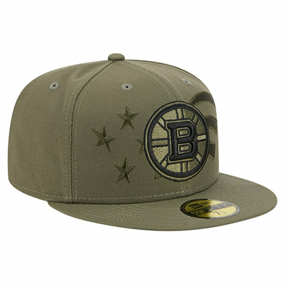 Boston Bruins New Era Military Appreciation Flag 59FIFTY Fitted Hat Outlet