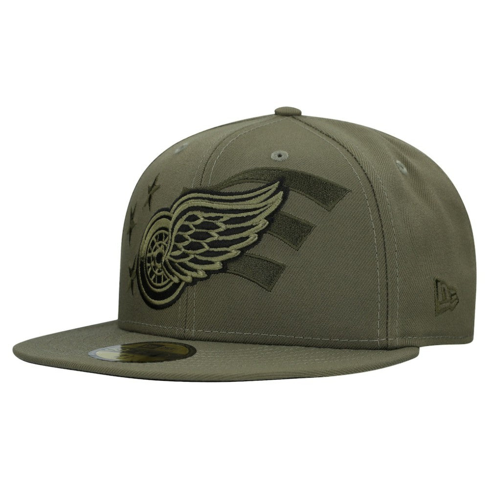 Detroit Red Wings New Era Military Appreciation Flag 59FIFTY Fitted Hat For Sale