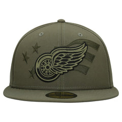 Detroit Red Wings New Era Military Appreciation Flag 59FIFTY Fitted Hat For Sale